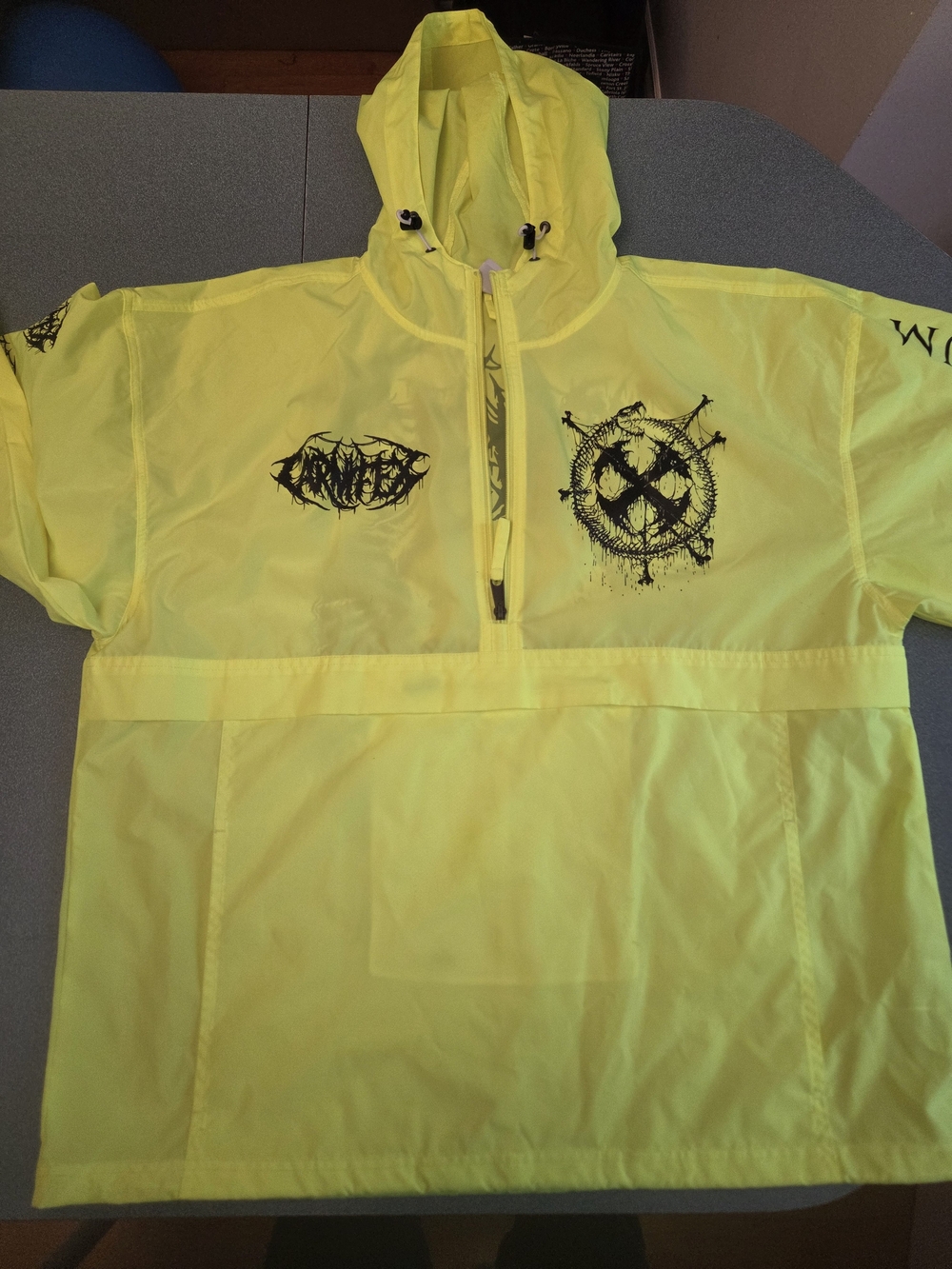 Neon Yellow Men's Carnifex Pullover Windbreaker